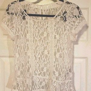Lace see-through top Sz M